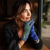 Fine Art van Gogh Irises Womens Touch Screen Gloves - One Size Fits All