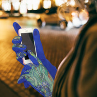 Fine Art van Gogh Irises Womens Touch Screen Gloves - One Size Fits All
