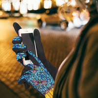 Fine Art Tiffany Dragonfly (Purple) Womens Touch Screen Gloves - One Size Fits All