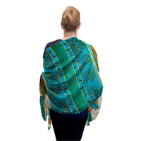 Laurel Burch Sky Mares  Silk Blend Shawl – Lightweight Dressy Wrap for Women