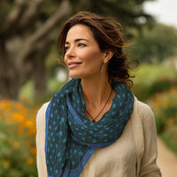 Peacock Silk Blend Shawl – Lightweight Dressy Wrap for Women