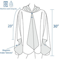 Tiffany Dragonfly (Multi) Reversible Rain Cape – Lightweight Hooded Wrap for Women
