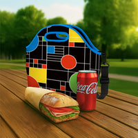 Lunch Tote - Frank Lloyd Wright "Coonley Playhouse" Neoprene Lunch Tote with Handles & Shoulder Strap