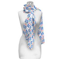 Mary Engelbreit Patriotic Cherries Silky Sheer Scarf