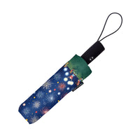 Mary Engelbreit July Sparklers Folding Travel Umbrella - Compact, One-Touch Open & Close