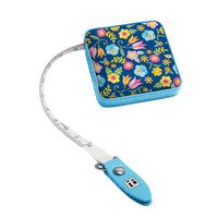 Mary Engelbreit Tropical Flower Toss Compact Retractable Tape Measure - Dual-Sided, 60"/150cm