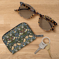 William Morris Strawberry Thief RFID Zipper Travel Wallet