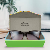 Mary Engelbreit Simple Spring Toss Folding Glasses Case - Magnetic Closure with Microfiber Cloth