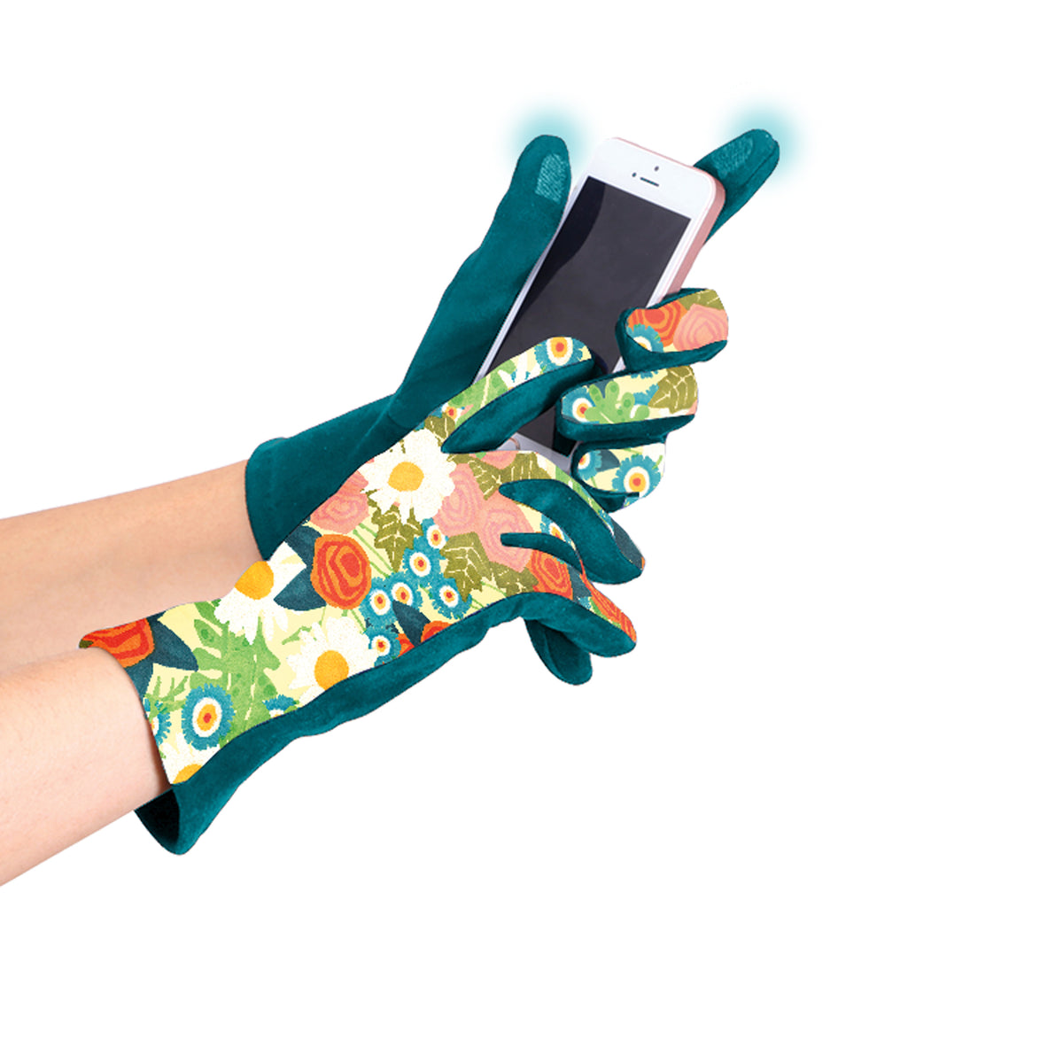 Mary Engelbreit Vintage Calico Women's Touch Screen Gloves - One Size Fits Most