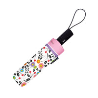 Mary Engelbreit Modern Cherry Toss Folding Travel Umbrella - Compact, One-Touch Open & Close